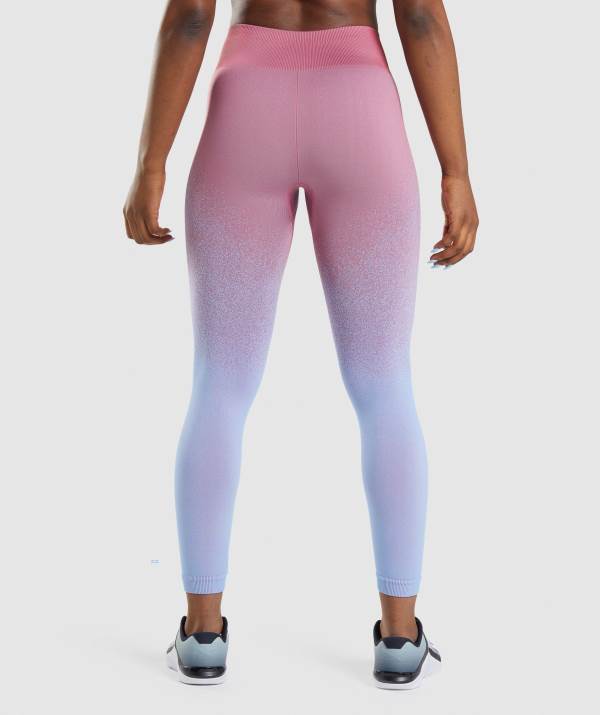 Damske Legíny Gymshark Adapt Ombre Seamless Ruzove Ruzove Svetlo / Modre | JR8765104